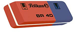 Pelikan, Radiergummi Säckchen 4 Gomme rot/blau