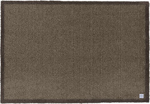 Barbara Becker Fußmatte Gentle, Schmutzfangmatte waschbar, für Eingangsbereich und Wohnungstür, Fußabstreifer Innen, Türmatte, Braun 67 x 110 cm