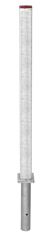 kaiserkraft | Sperrpfosten aus Stahl | zum Einbetonieren | 70 x 70 mm | feuerverzinkt