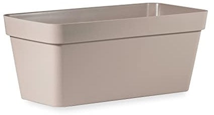 FIORIERA FIORIERE Vaso Rettangolare plastica Forte 100 CM Colore Avana Modello Cleo AMDGarden