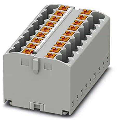 Phoenix Contact Einsteck Verteilerblock 18-polig, 26 → 12 AWG, 24A / 500 V, 0.14 → 4mm², Packung a 8 Stück