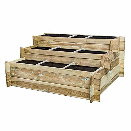 Siena Garden Hugo Hochbeet-Treppe 120x100x54cm, 3 Stufen