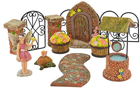 Arcadia Garden Products Pebble Lane Polyresin Feengarten-Set (11-teilig)