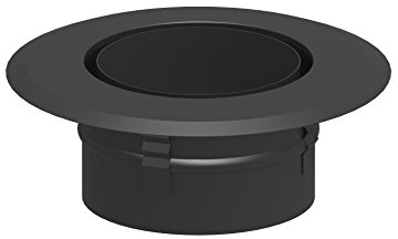 Ofenrohr - Wandfutter mit Zentrierfeder und Wandrosette; 120mm Durchmesser