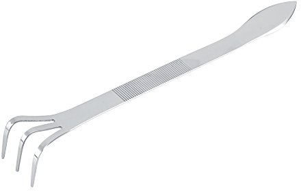 Zerodis Bonsai Wurzelkralle Harke Spatel Edelstahl 3 Gabelung mit Ergonomischen Griff für Bonsaibäumen Rasen Blumenkasten 24CM