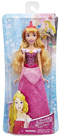 Disney Princess Schimmerglanz Aurora Modepuppe mit glitzerndem Rock, Krone und Schuhen, Mehrfarbig, E4160ES3
