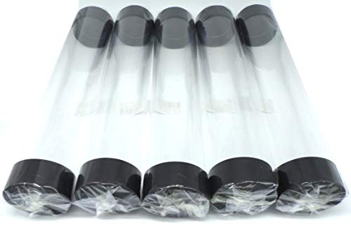 docsmagic.de 5 x Playmat Tube Big Transparent Clear - 7 x 36 cm - Poster Artwork Spielmatten Transportrolle Durchsichtig