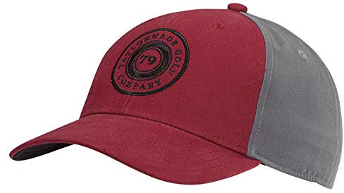 TaylorMade Lifestyle Low Crown Snapback Mütze, Rot/Grau