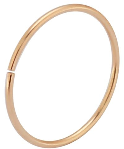 MONSTER PIERCING Nasenring, 14 Karat Gold, 22 Gauge, nahtlos, durchgehend, Metall, Weißgold, Kein Edelstein