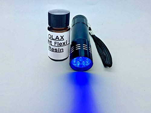 10ml Lichter Flexibel UV Harz, Kleber mit 9 LED UV Taschenlampe für Fliegenbinden