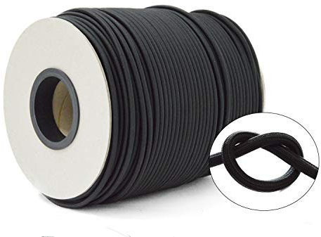 Roban Fashion Schwarz Expanderseil 6mm 40meter Spanngummi Planenseil Gummiseil Gummischnur Gummileine Spannseil Seil Plane (6mm,40m)