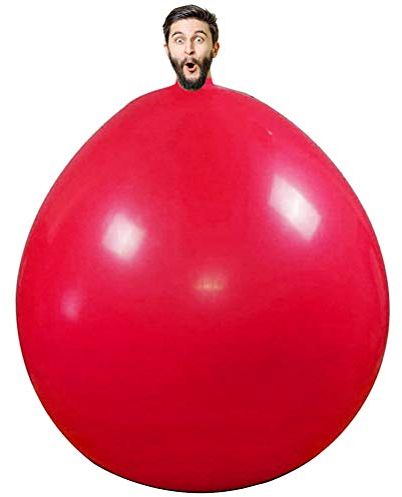 Yumoo Kletter-Ballon, rund, Latex, riesig, groß, Geburtstagsfeier, aufblasbare Luftdekoration, menschliches Ei Ballon lustiges Spiel