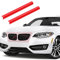 Herbests Streifen Kühlergrill Einsatz Zierleiste für BMW 5er F07 F10 F11 2011-2016 F18,Auto Frontgrill Abdeckung Dekoration Trim 2 Stück Kompatibel für BMW X1 F48 X2 F39 Autozubehör