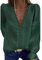 Bipily Chemisier Femme Dentelle Décontracté Col V Élégant Couleur Unie Vintage Manches Longues Casual Dentelle Blouse(Vert,L)