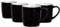Argon Tableware Coloured Coffee Mugs - Black - 350ml - Pack of 4 - Gloss Ceramic Stoneware Tea Mugs Latte Cappuccino Cups Hot Chocolate Cups Colourful Mug Set with Handle