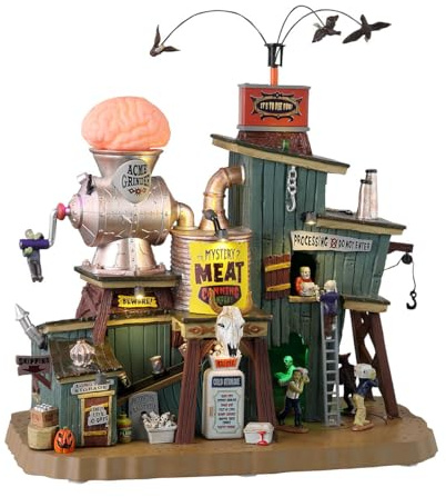 Lemax 35008-UK Spooky Town Sights & Sounds: Mystery Meat Canning Co.