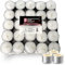 COM-FORT HOUSE Bougies blanches Pack de bougies de 500 unités Bougies chauffe-plats Tealight 8 heures Bougies décoratives sans parfum