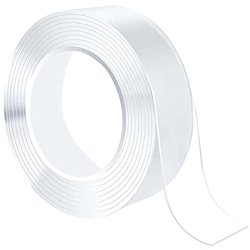 CENCERY 1 m x 3 cm x 2 mm Nano-Klebeband, doppelseitiges Nano-Klebeband, doppelseitige Klebepads, transparentes, wiederverwendbares Nano-Klebeband, nicht abfärbendes, wasserfestes Klebeband