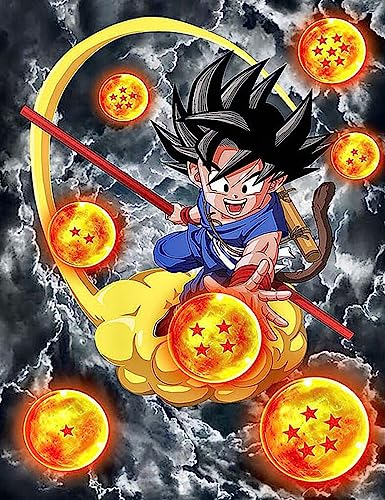 SXSJEIOU DIY 5D Dragon Ball Diamond Painting Kits für Erwachsene Diamond Art Full Drill Stickerei Bastelsets für Home Wall Decor 30,5 x 40,6 cm