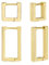 LILIE&WHITE Damen Ohrringe - 2 Paar Gold Creolen Im Modernen Rechteckigen Design, Hypoallergen & Langlebig - Elegantes Geschenkset Für Frauen Zu Geburtstagen