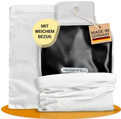 WASSERFELD® Coussin de tourbe pour micro-ondes - Coussin chauffant de qualité supérieure au micro-ondes avec housse - Coussin thérapeutique pour la nuque, les épaules, le dos et le ventre - Coussin