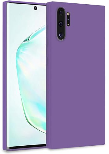 MyGadget Coque pour Samsung Galaxy Note 10 Plus - Case Silicone Souple & Soft Doublure Microfibre - Cover TPU Protection Extra Fine & Légère Violet