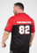 Gorilla Wear Trenton Football Jersey – V-Ausschnitt Football Bodybuilding Jersey Polyester (DE/NL/SE/PL, Alphanumerisch, 4XL, Regular, Regular, Schwarz/Rot)