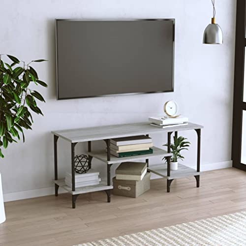 BUKSCYJS Tv Eckschrank,Tv Tabletv-Schrank Grau Sonoma 102x35x45,5 cm Holzwerkstoffgeeignet FüR Wohnzimmer, Schlafzimmer, Empfangsraum, BüRo, Arbeitszimmer