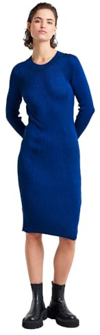 G-Star Damen Plated Slim Knit Dress Long Sleeve Casual Dress