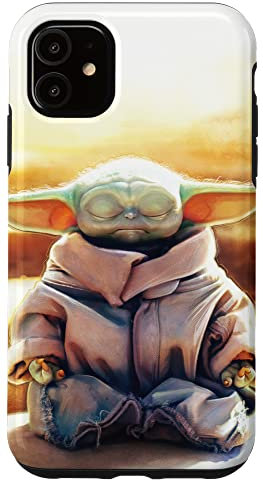 Hülle für iPhone 11 Star Wars Der Mandalorianer Das Kind Grogu meditiert