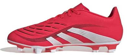 adidas Predator Club Firm Multi Ground Football Boots, Botas de fútbol Unisex Adulto, Lucid Red/Cloud White/Core Black, 38 2/3 EU