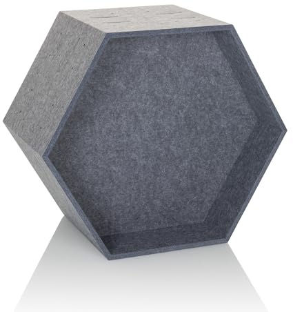 hjh OFFICE Akustik Trennwandelement FLEXMIUT Store B 3in1 Sichtschutz, Stauraum & Schallminderung, Trennwand Stecksystem Grau