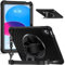 Gerutek Funda Anticaída para iPad 11ª (A16)/10ª Generación, 11/10,9 Pulgadas, (Modelos:2025/2022), Carcasa Rugosa con Pulsador Soporte Giratorio, Correa de Mano/Hombro, Funda para iPad 11ª/10ª, Negro