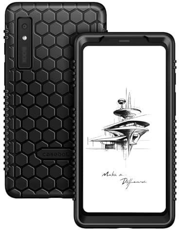Fintie Custodia in silicone per Onyx BOOX Palma da 15,6 cm, leggera, antiurto, flessibile, protettiva, per ePaper BOOX Palma Mobile, nero