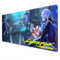 Odrys Cyberpunk Edgerunners XXL Purple Gaming Mouse Pad - 900x400, Stitched Edge for Home, Work, Study