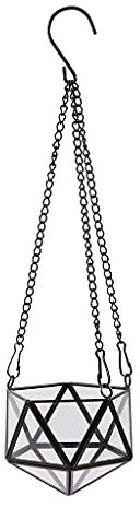 Hängendes Glas-Terrarium, geometrische Form, Pflanzgefäß, Blumentopf