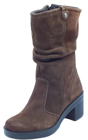 IGI&Co 6660411 Scamosciato Castagno Tronchetti accollati con Tacco Medio per Donna in Nabuk (Taglia 39)
