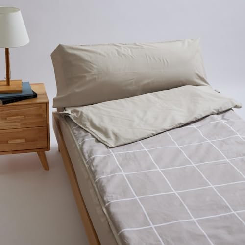 10XDIEZ Sacos nórdicos Ajustables 100% algodón (ONA Beige - Cama 80cm)