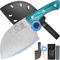 XYJ Authentic Since 1986, Heavy Duty Large Meat Cleaver, cuchillo de carnicero de chef serbio con estuche, cuchillo de cocina vegetariano de Chefs, Full Tang for Outdoor Camping, Wood Handle with