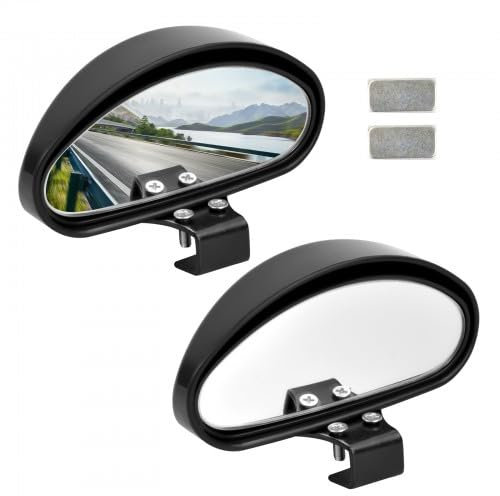 2 Stück Auto Toter Winkelspiegel, 360 °Rotation Verstellbar Auto Blind Spot Spiegel, Weitwinkel Verstellbar Rückspiegel, Universal Weitwinkelspiegel Außenspiegel für Universellen car
