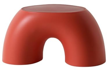ASIAD Ringförmig Toilettenhocker Erwachsene Tragbar rutschfest Langlebig Kackhocker für Das Badezimmer Klohocker Wohnbereich Couchtisch Fußhocker,Rot