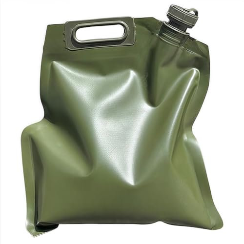 TAUIANE Benzinkanister, Kraftstoffkanister, Faltbarer, Tragbarer Dieseltank, Aus Flexiblem TPU, Mit Langer, Flexibler DüSe, Notfalleinsatz FüR Den AußEnbereich,Grün,30L