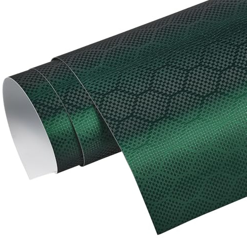Blueshyhall Autofolie Muster Waben, Car Wrapping Folie Carbon Wabenmuster Glanz Matt Innen Außen, Autofolie mit luftkanälen, Coole Tunning Vinyl Folie für Auto, Motorrad (Grün, 50 x 152 cm)