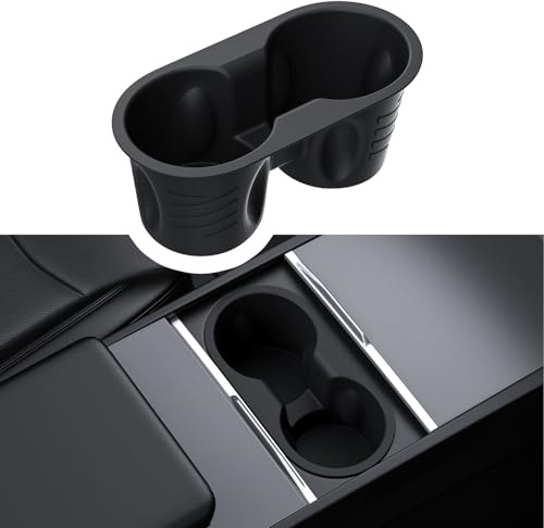 Motrobe 2025 2026 Tesla Model Y Juniper Cup Holder Insert 2024 2025 2026 Model 3 Highland Center Console Cupholder Silicone Model 3 Highland Model Y Juniper Accessory (Standard/Premium/Performance)