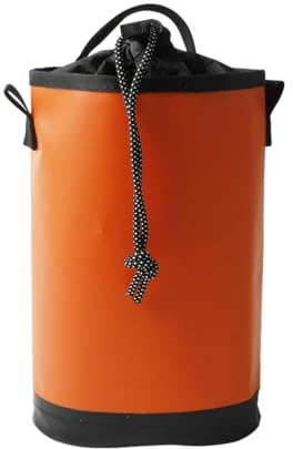 Easnea Borsa impermeabile per arboricoltore corda da arrampicata albero secchio zaino corda borsa portaoggetti con coulisse borsa per corda per albero arrampicata su roccia alpinismo, Arancione, 5 L