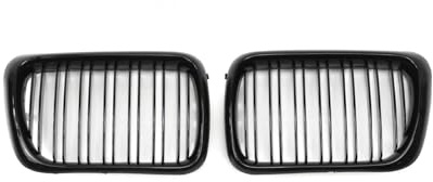 Front Nieren Frontgrill Für E36 318i 323i 325i 320i 328i (1997–1999) Ausführung Glänzend Schwarz ABS KüHlergrill Vorne(1997-99)