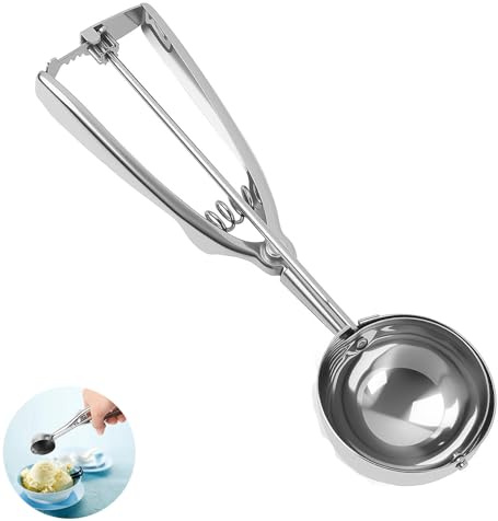 Cookie Scoop, Icecream Scoop, Ice Cream Scoops with Easy Trigger, Stainless Steel Cookie Scoop, for Meatballs, Mellon Balls, Mashed Potatoes and Muffins(6cm)