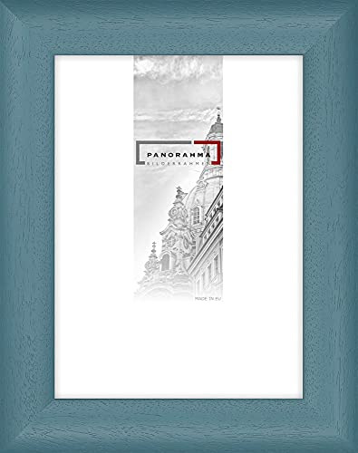 Holz-Bilderrahmen Parma, Bildformat: 59,4 x 84 cm (DIN A1), Blau, Echtglas