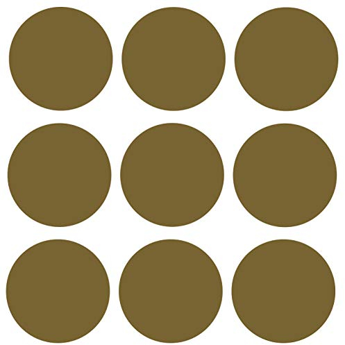 kleb-Drauf / 9 Punkte/Gold - matt/Wandtattoo Wandaufkleber Wandsticker Aufkleber Sticker/Wohnzimmer Schlafzimmer Kinderzimmer Küche Bad/Deko Wände Glas Fenster Tür Fliese