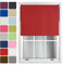 FURNISHED Roller Blinds Window Blackout Blind - 100% Black Out Thermal Fabric Easy Fit Fittings - Custom Made to Measure Blackout Blind Bedroom Bathroom Kitchen, Red, Up to 60W x 165H cm